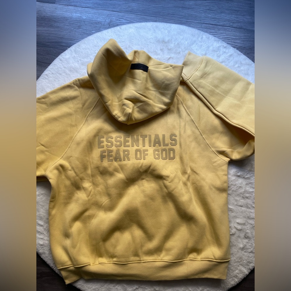Fear of God Essentials Yellow hoodie